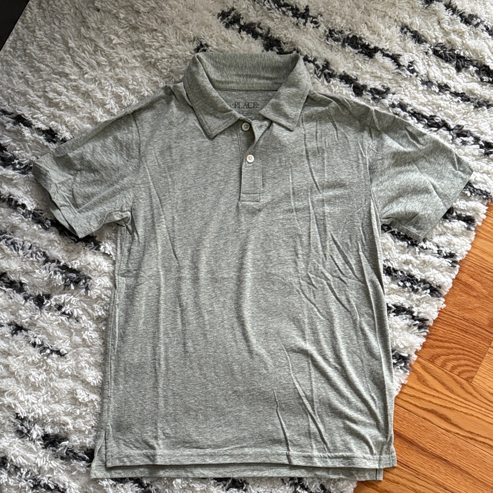 NWT The Children's Place Heather Gray Polo Shirt